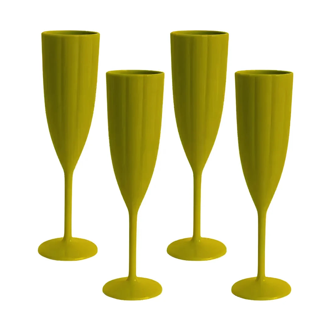 Laura Park Garden Party Scalloped Acrylic Champagne Flutes ( 3 Colors )