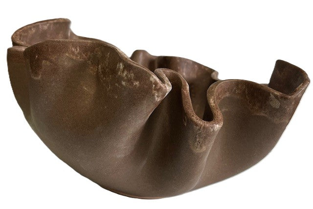 Large Free Form Ruffle Salad Bowl