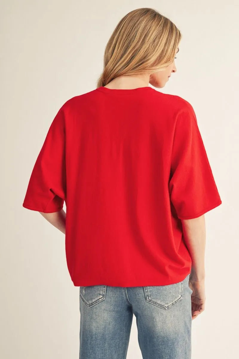 Lyla Casual 3/4 Sleeve Top ( 2 Colors )