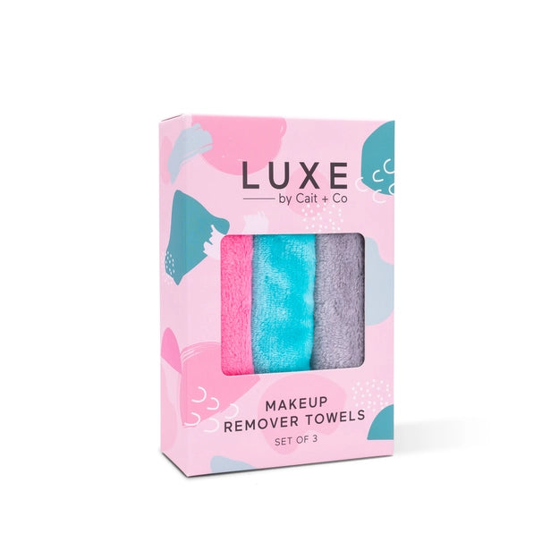 Luxe Makeup Remover Towel 3 Pack - (3 colors)