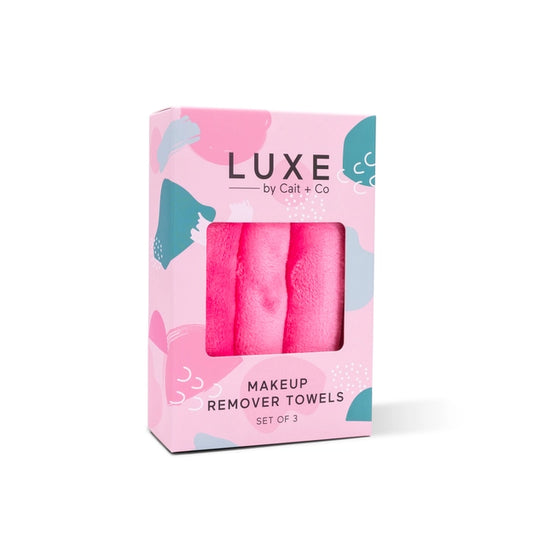 Luxe Makeup Remover Towel 3 Pack - (3 colors)