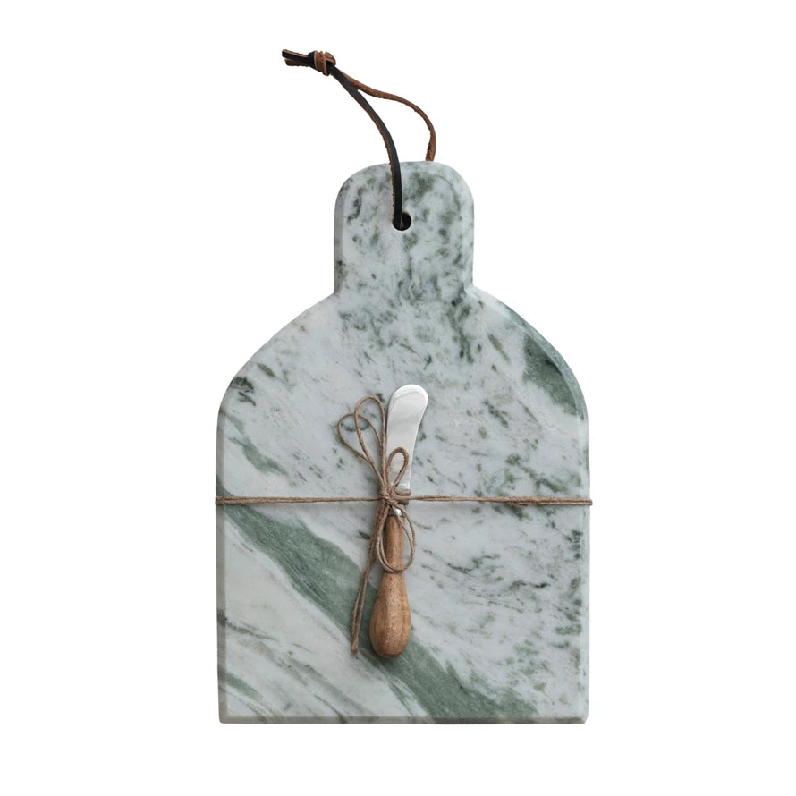 Marble Cheese / Cutting Board w/ Canape Knife