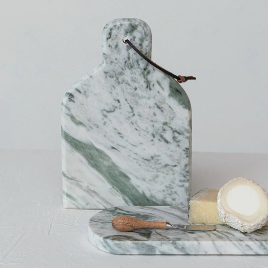 Marble Cheese / Cutting Board w/ Canape Knife