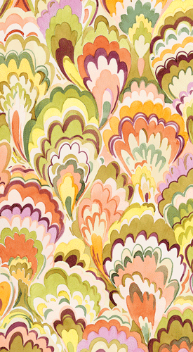Marbled Ceramica Raspberry/Chartreuse Guest Towels