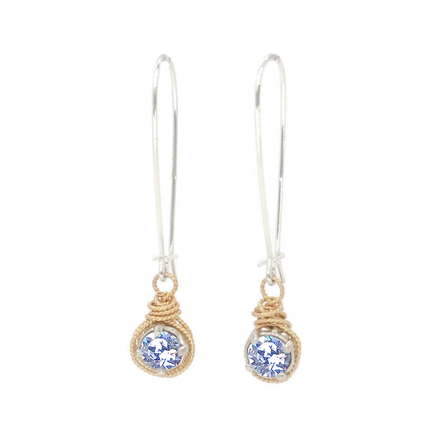 Birthstone Colored Drop Earrings