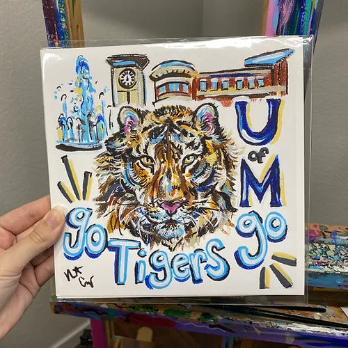 Nat Coop Memphis Tigers Art Print 8x8