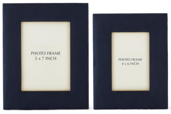 Suede Photo Frame Tan or Navy ( 2 sizes )
