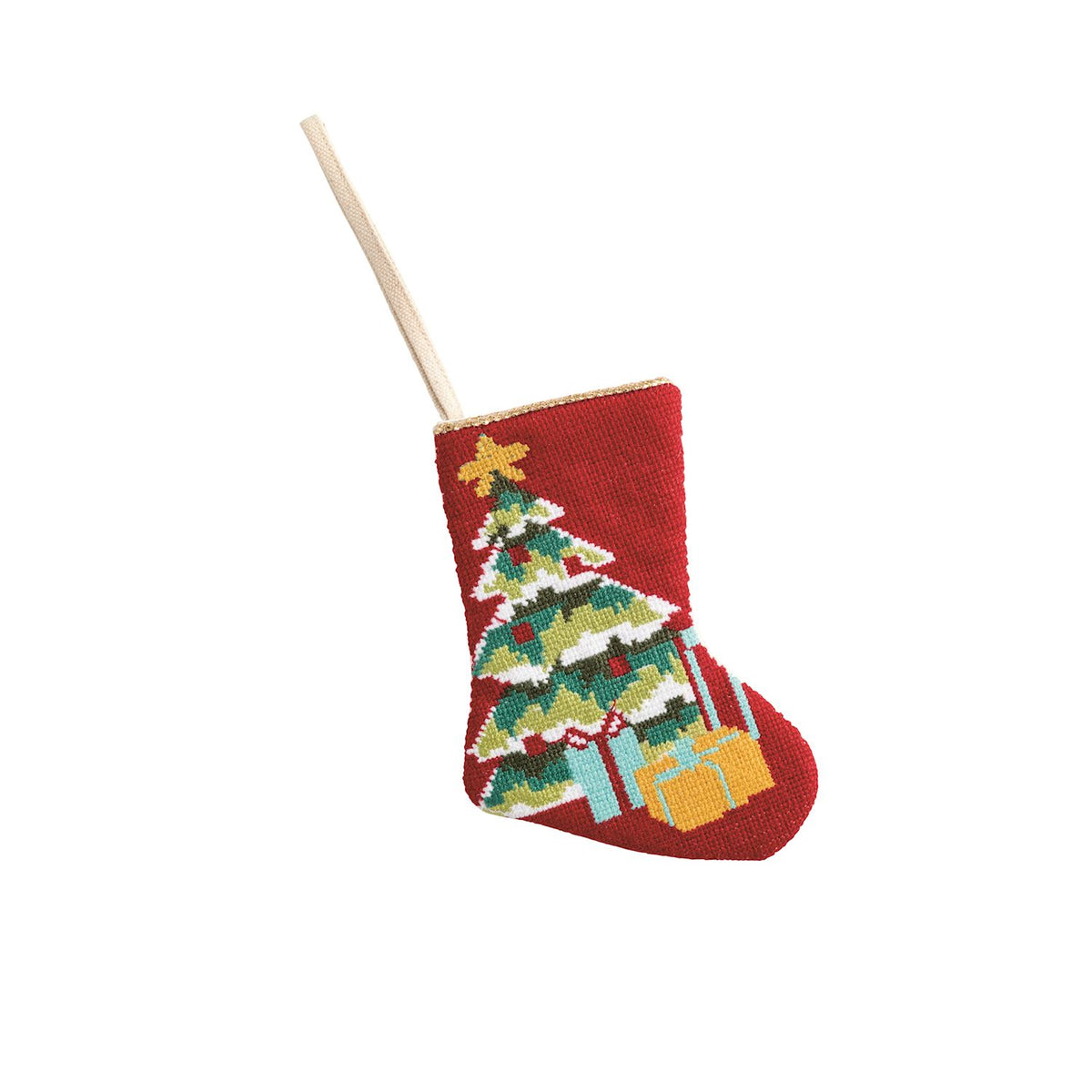 Mini Needlepoint Stocking Ornaments ( 4 styles )