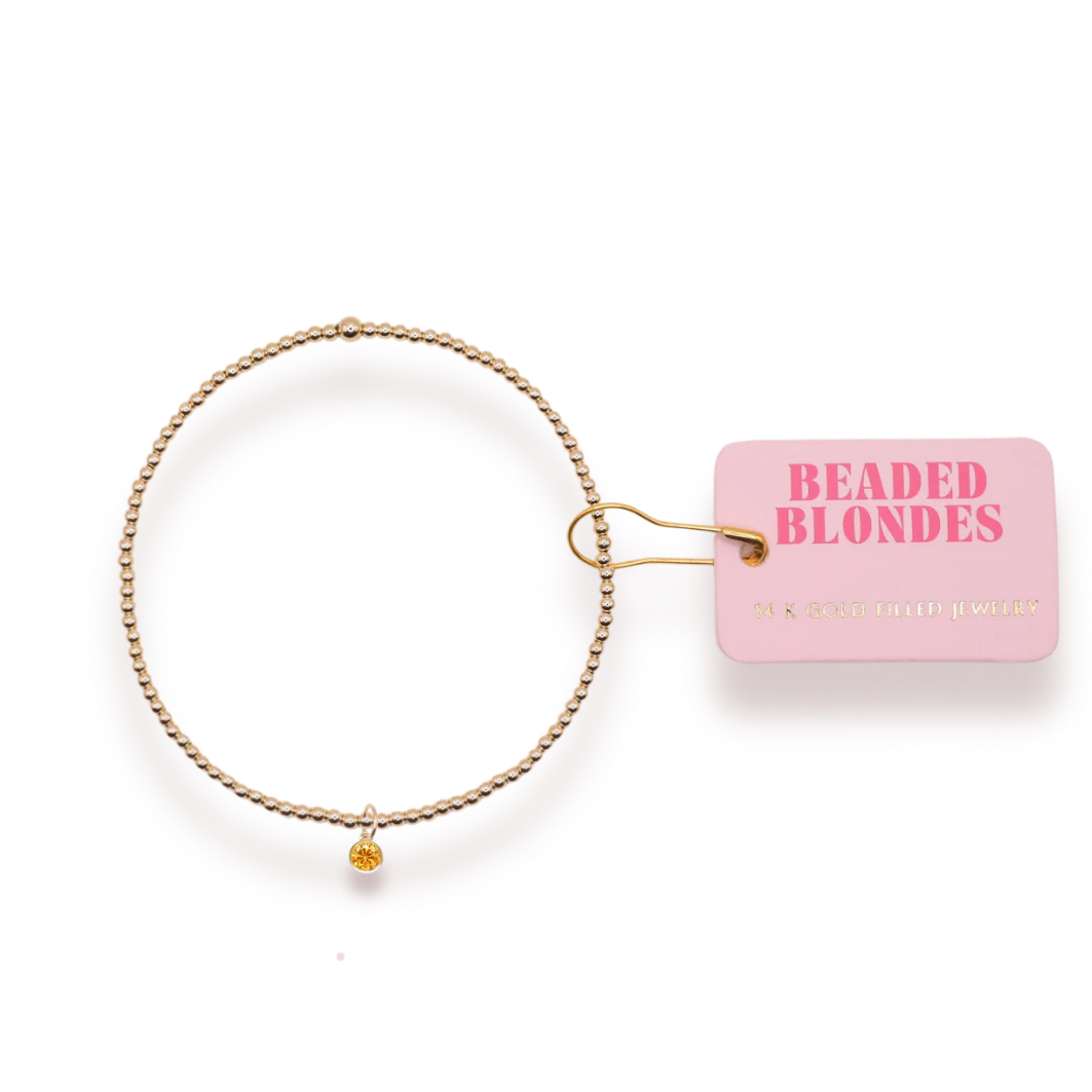 Beaded Blondes Birthstone Charm Bracelets