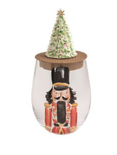 Nutcracker Wine Glass & Stopper Set ( 3 Styles )