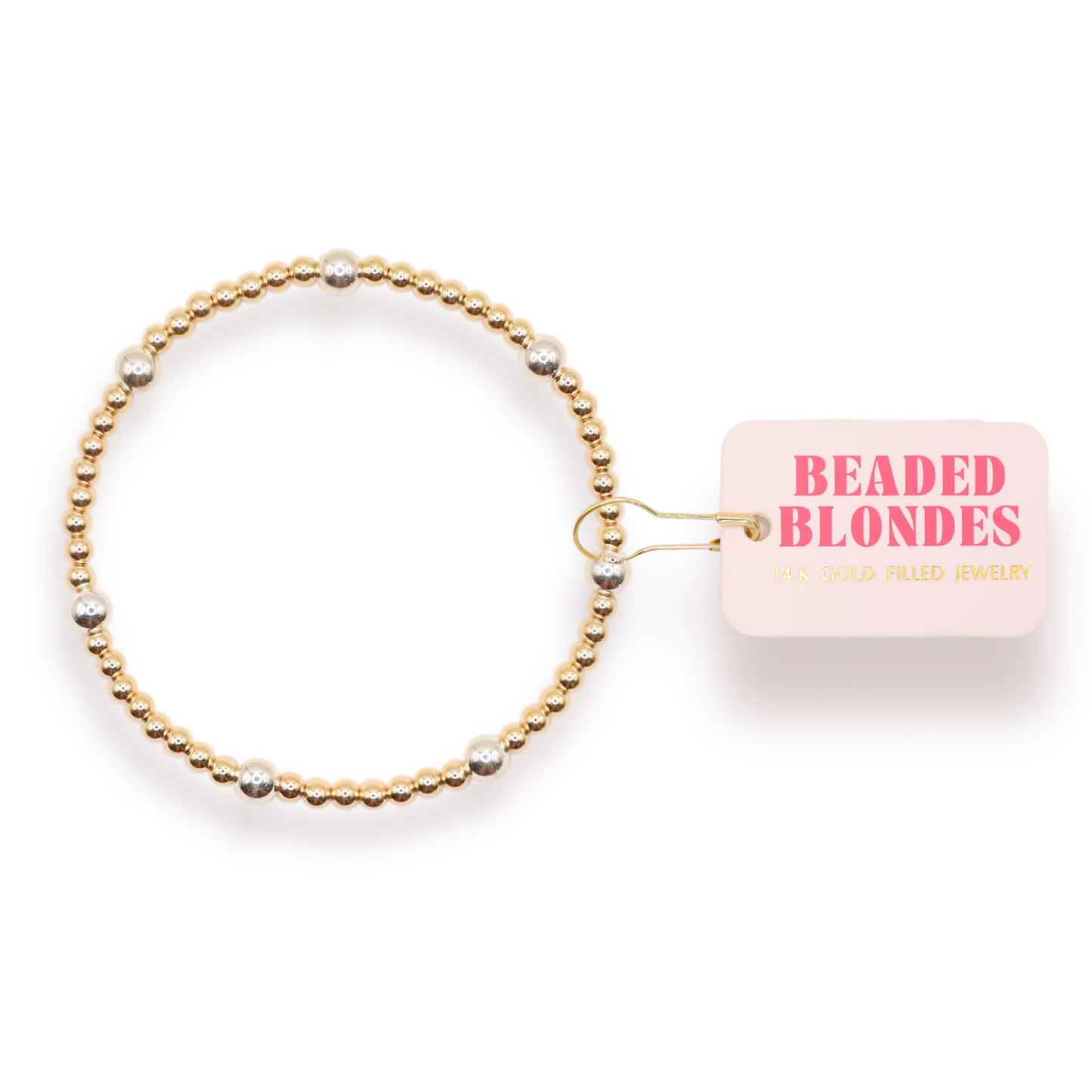 Beaded Blondes Silver / Gold/Silver Mixed Bracelet Collection