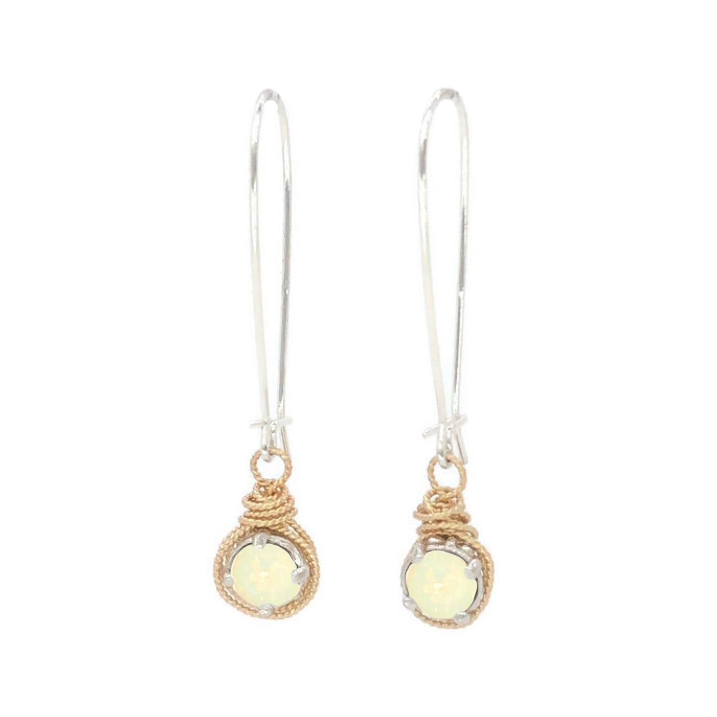 Birthstone Colored Drop Earrings