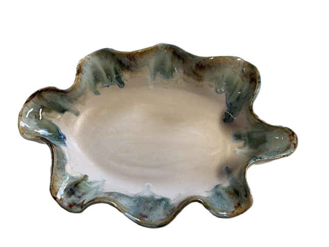 Oval Wavy Baker - 3 Glazes - Rosaline Pottery