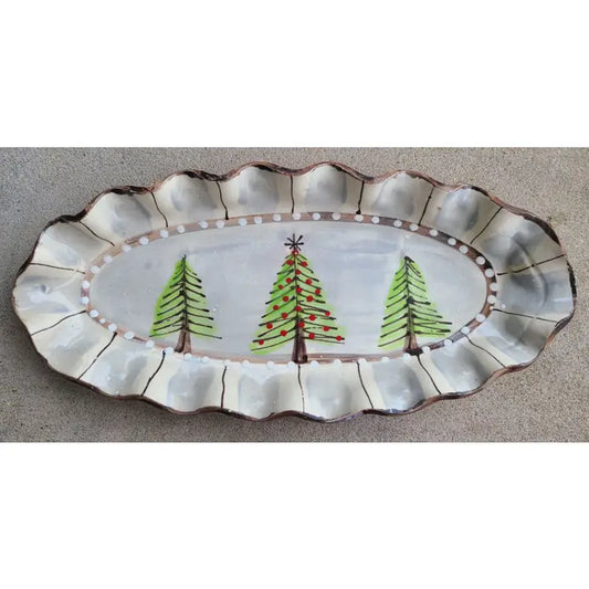 Heartfelt Traditions Long Oval Tray (Trees)