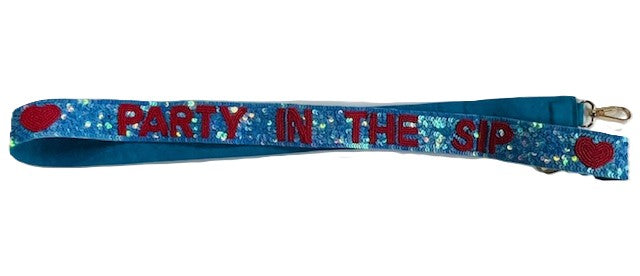 Party in the Sip Sequins Purse Strap