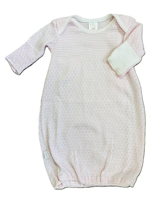 Paty Knit Solid Newborn Day Gown ( Pink or Blue )