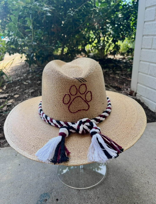 Natural Palm Mississippi State Straw Hat