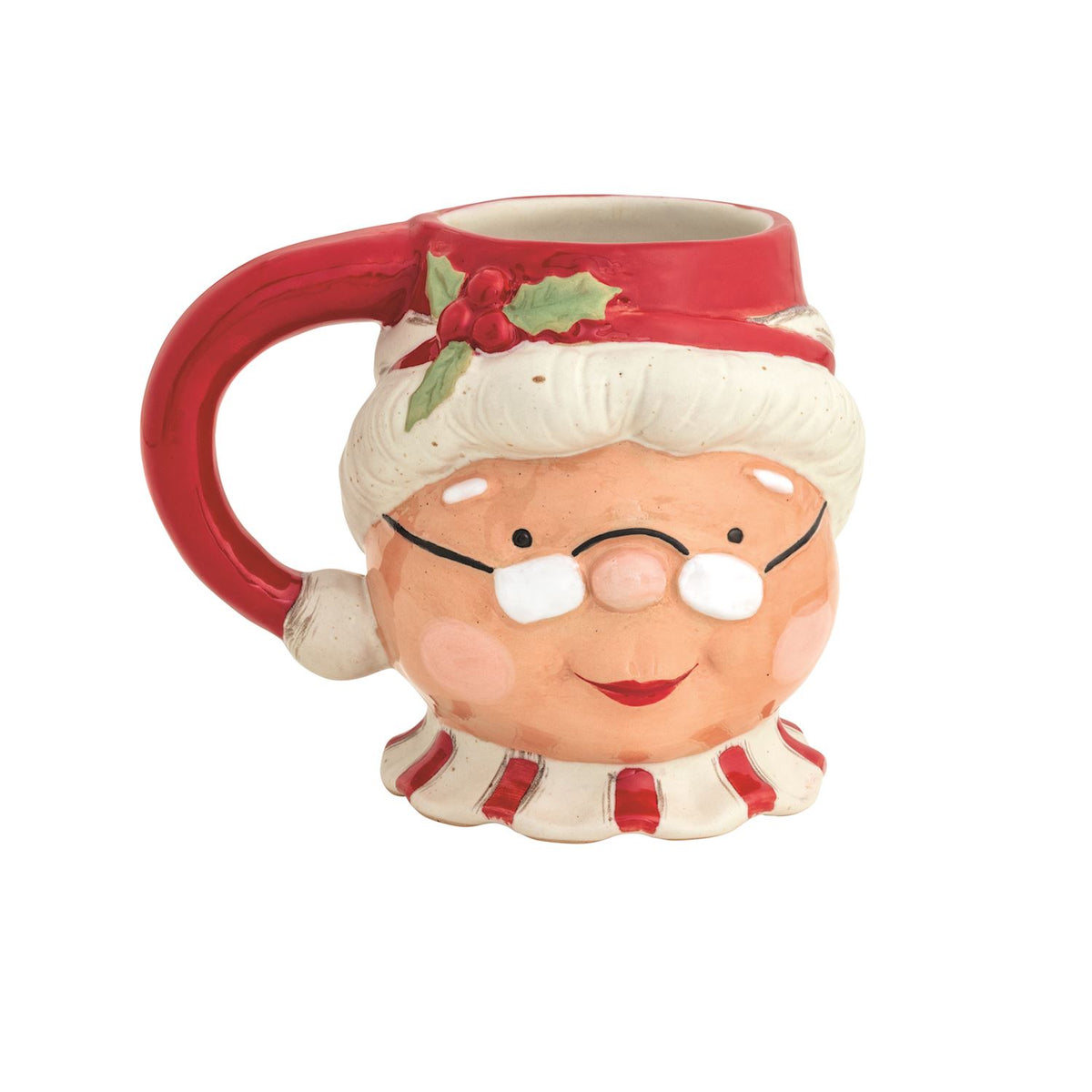 Christmas Pedestal Mug - 3 Styles ( Santa - Mrs. Claus - Reindeer )