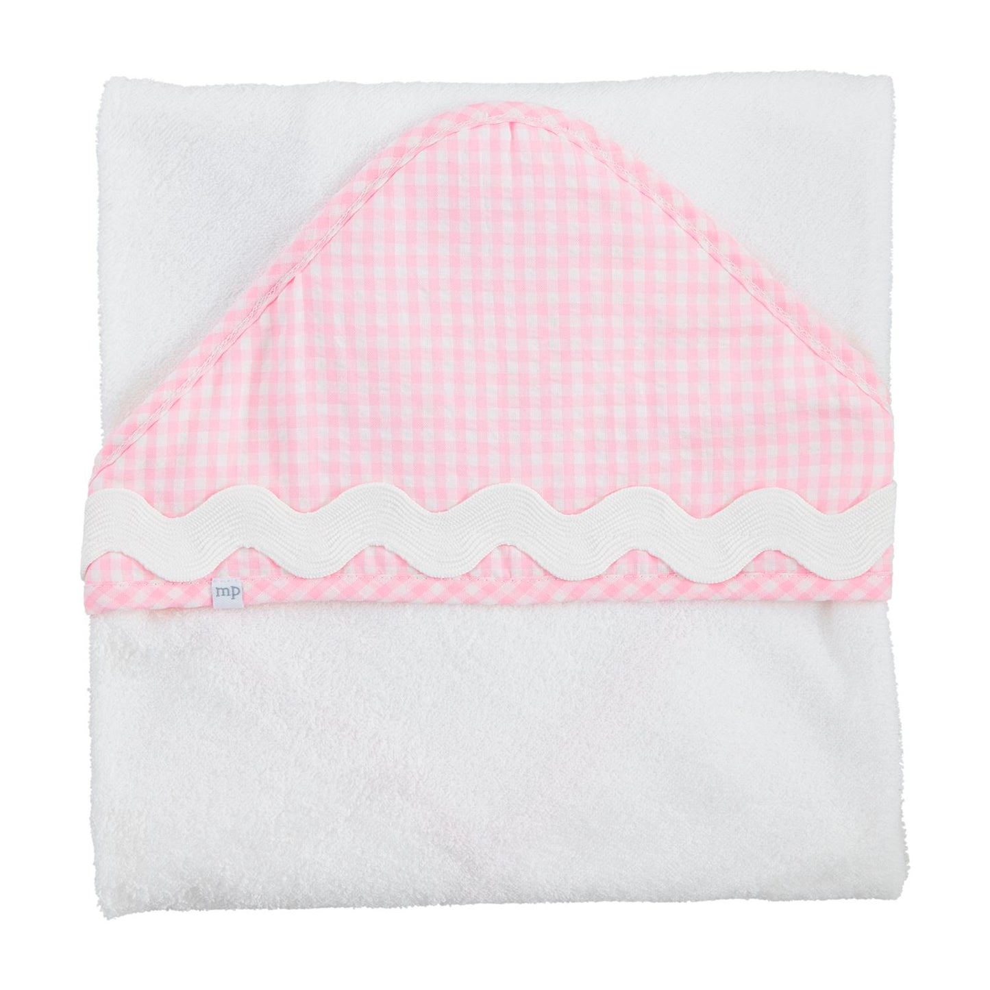 Hooded Baby Towel ( Pink or Blue Ric-Rac )