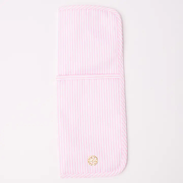 Mary Square Pink Stripe Cosmetic Bag Collection