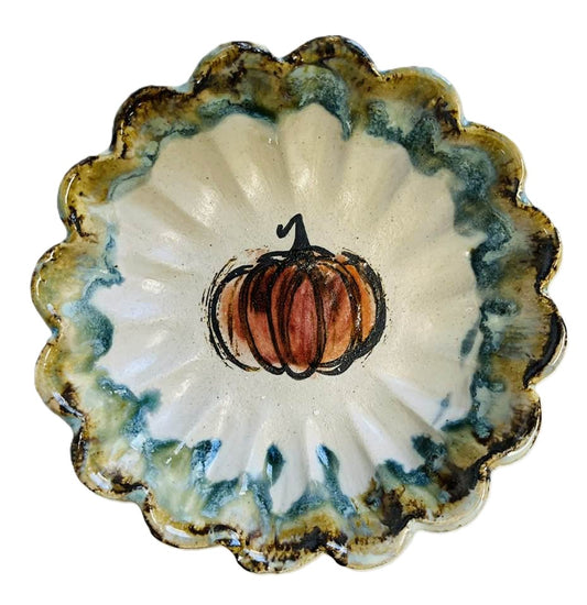 Petite Pleated Pumpkin Bowl