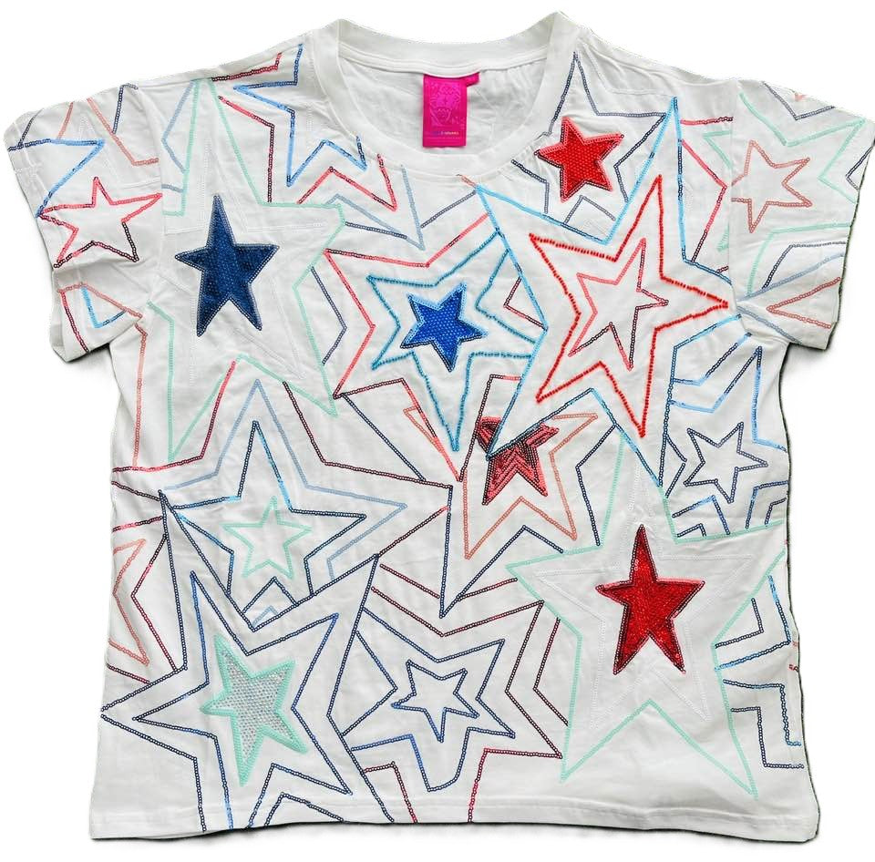 Queen of Sparkles Groovy Star Tee