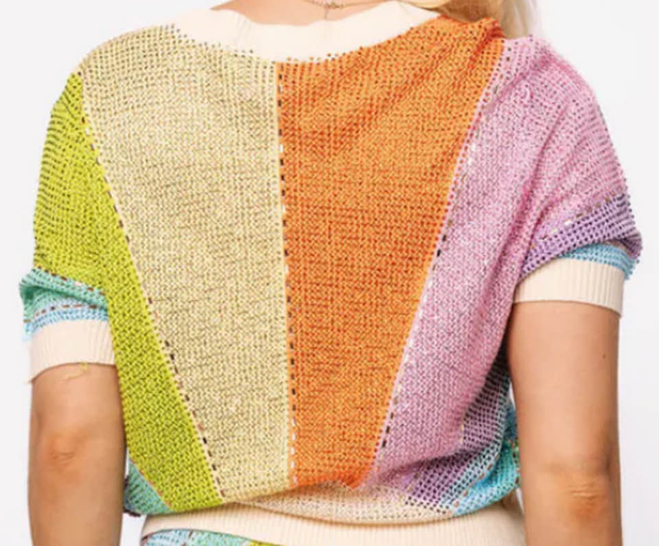 Queen of Sparkles Muted Rainbow Rhinestone Sweater