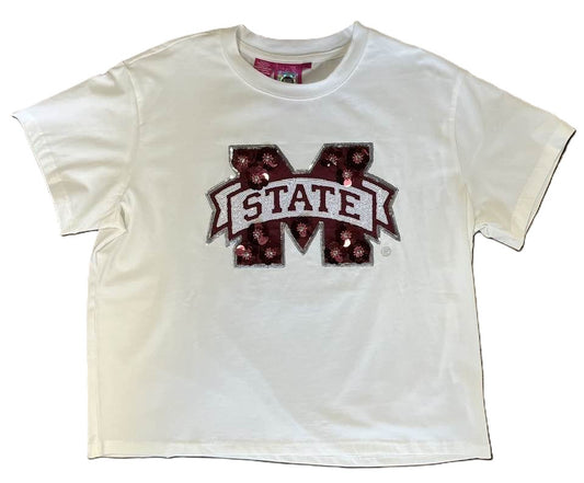 Queen of Sparkles Mississippi State Logo Shirt