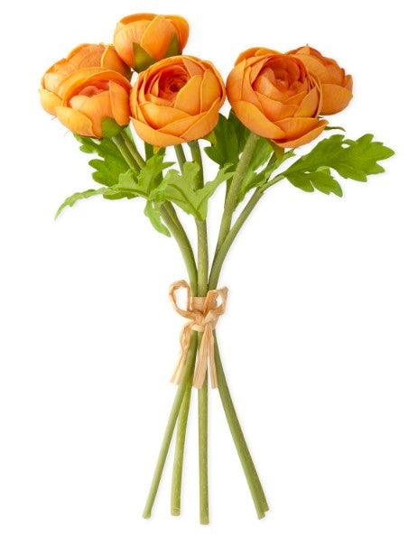 Real Touch Ranunculus Bundle Orangy/Yellow (6 Stems)
