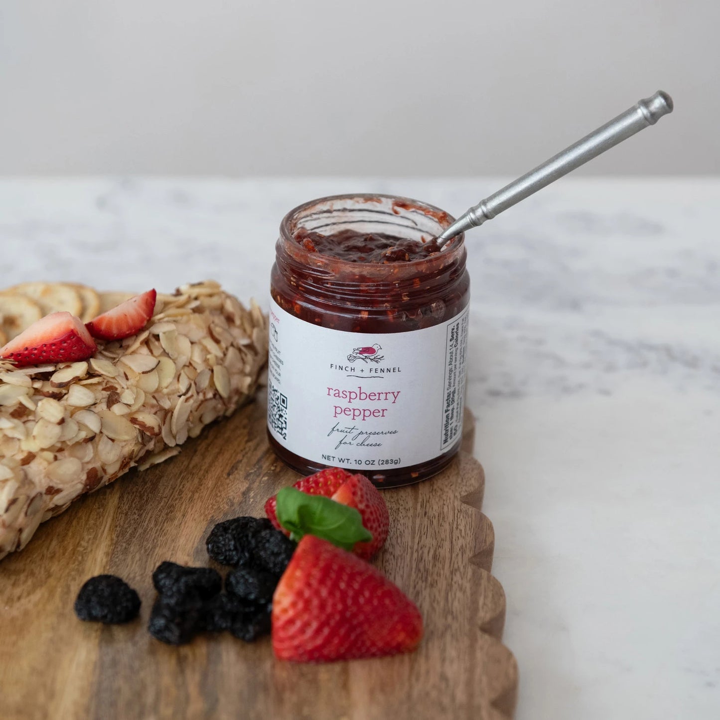 Raspberry Pepper Fruit Preserves for Cheese 10 oz.
