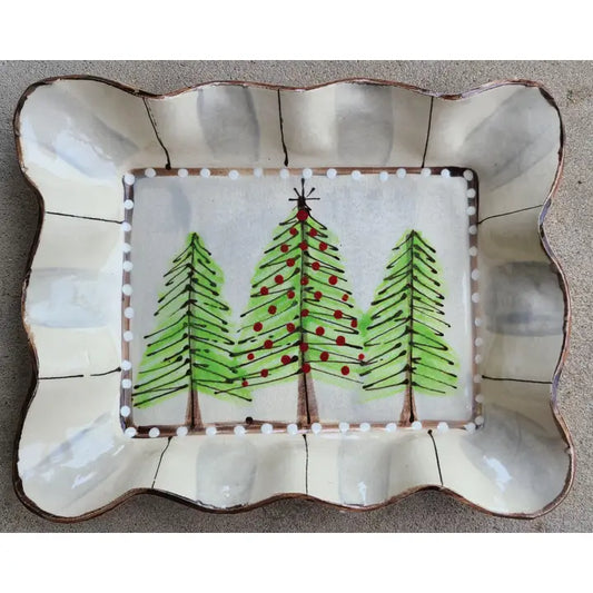 Heartfelt Traditions Rectangle Tray (Trees)
