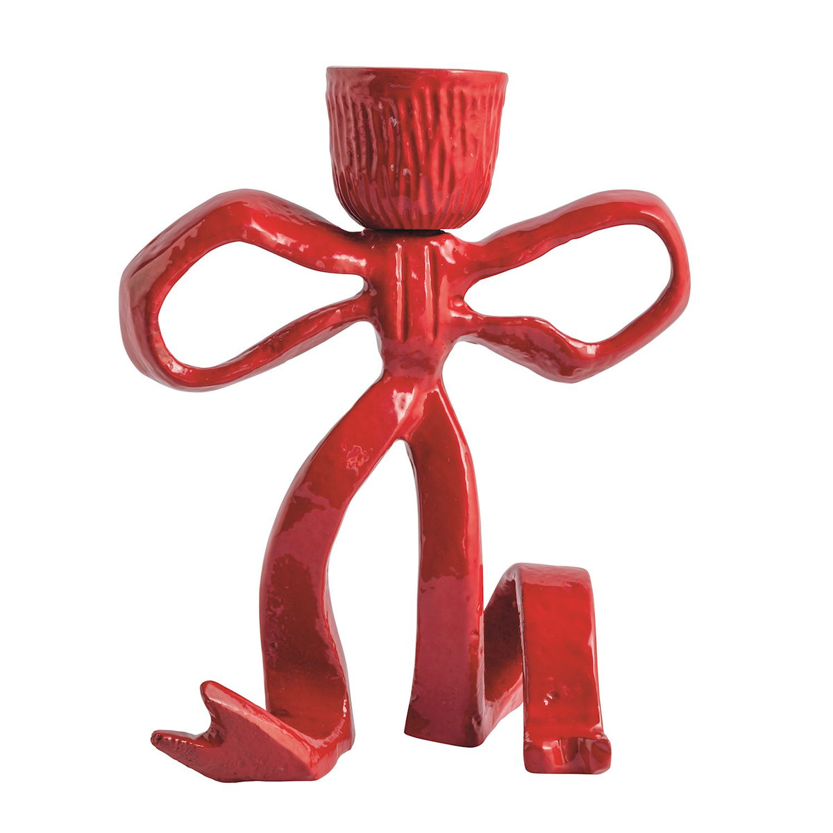 Red Bow Taper Holder ( 2 sizes )