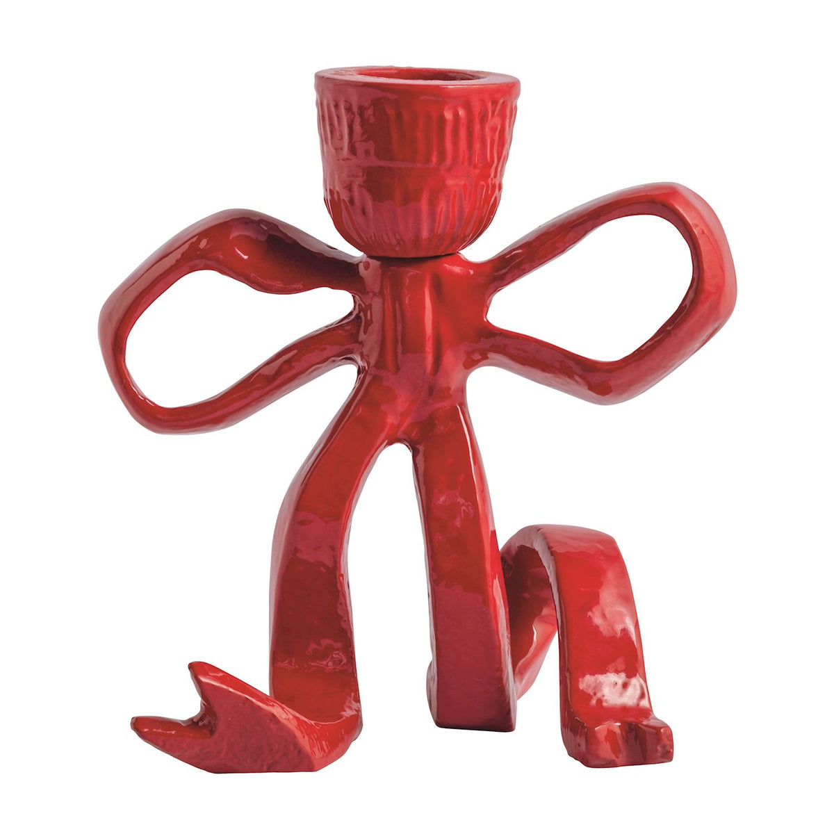 Red Bow Taper Holder ( 2 sizes )