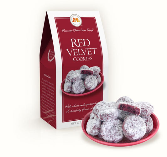 Mississippi Cheese Straw Factory Red Velvet Cookies
