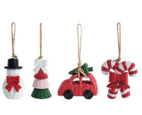 Resin Wicker Ornaments ( 4 Styles )