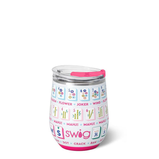 Mahjong Stemless Wine Cup 12oz