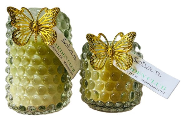 SoDelta Butterfly Hobnail Candle