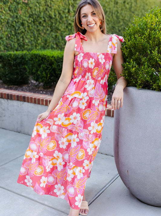 Salem Dress | Kiwi Bloom Coral