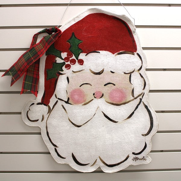 Santa Hand Painted Door Hanger