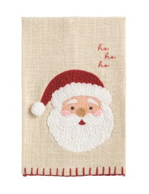 Santa Farm Christmas Embroidered Towel