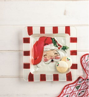 Santa Glass Platter