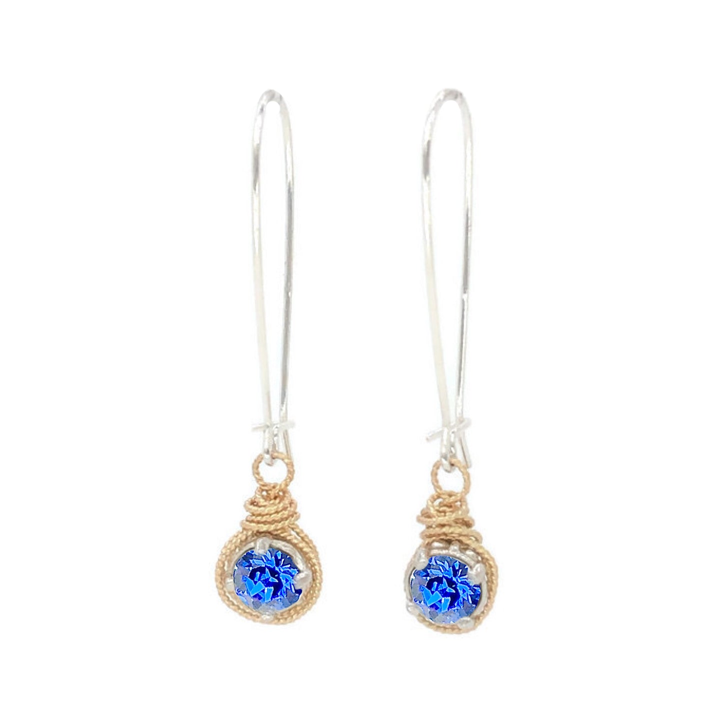 Birthstone Colored Drop Earrings