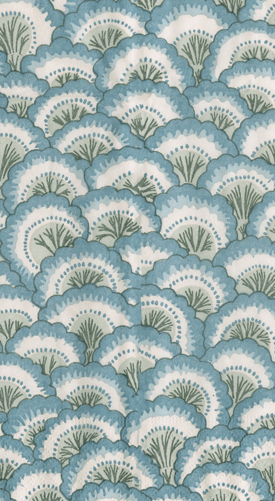 Pontchartrain Scallop Blue Guest Towels