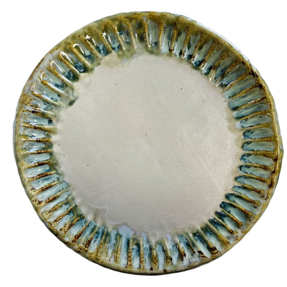 Rosaline Pottery 14" Pleated Platter ( 5 glazes )