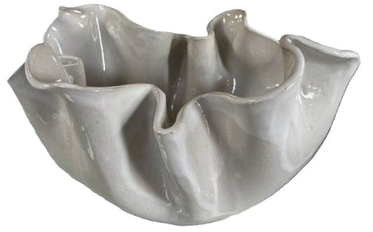 Small Free Form Ruffle Salad Bowl