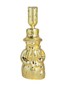 Light-Up LED Snowman Taper Holder ( Small or Large )