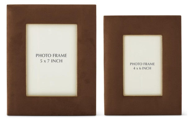Tan Suede Photo Frame ( 2 sizes )