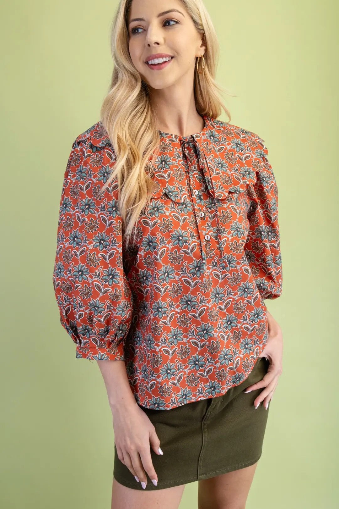 Scalloped Peter Pan Collar Blouse