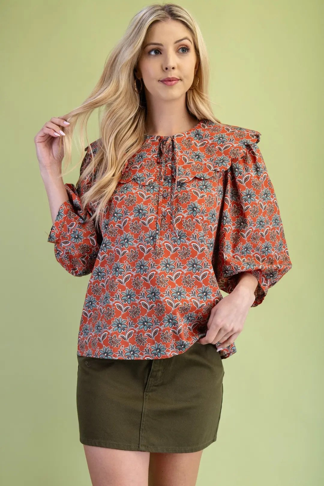 Scalloped Peter Pan Collar Blouse