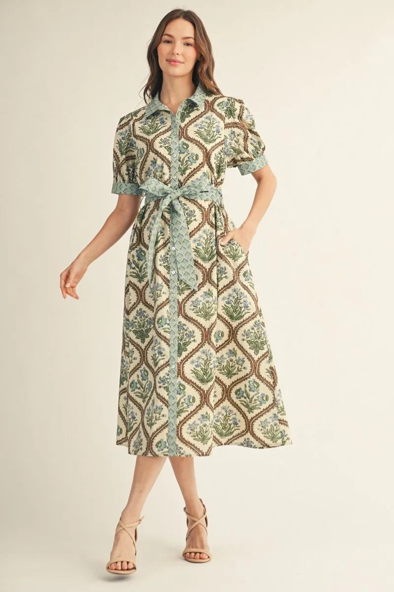 The Clara Fall Floral Print Dress